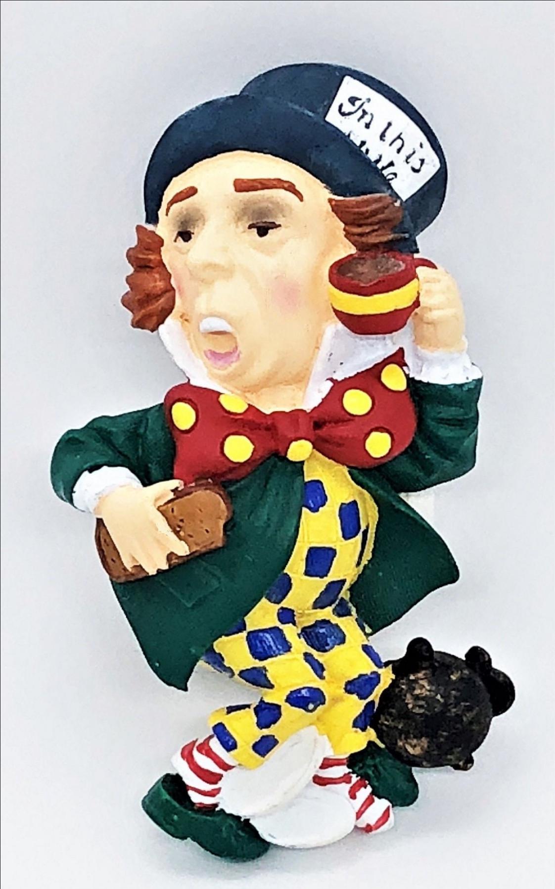 Alice in Wonderland MAD HATTER Refrigerator Magent Hand Painted Yarto Collectible Mint Condition! Perfect Gift for Alice Fans!