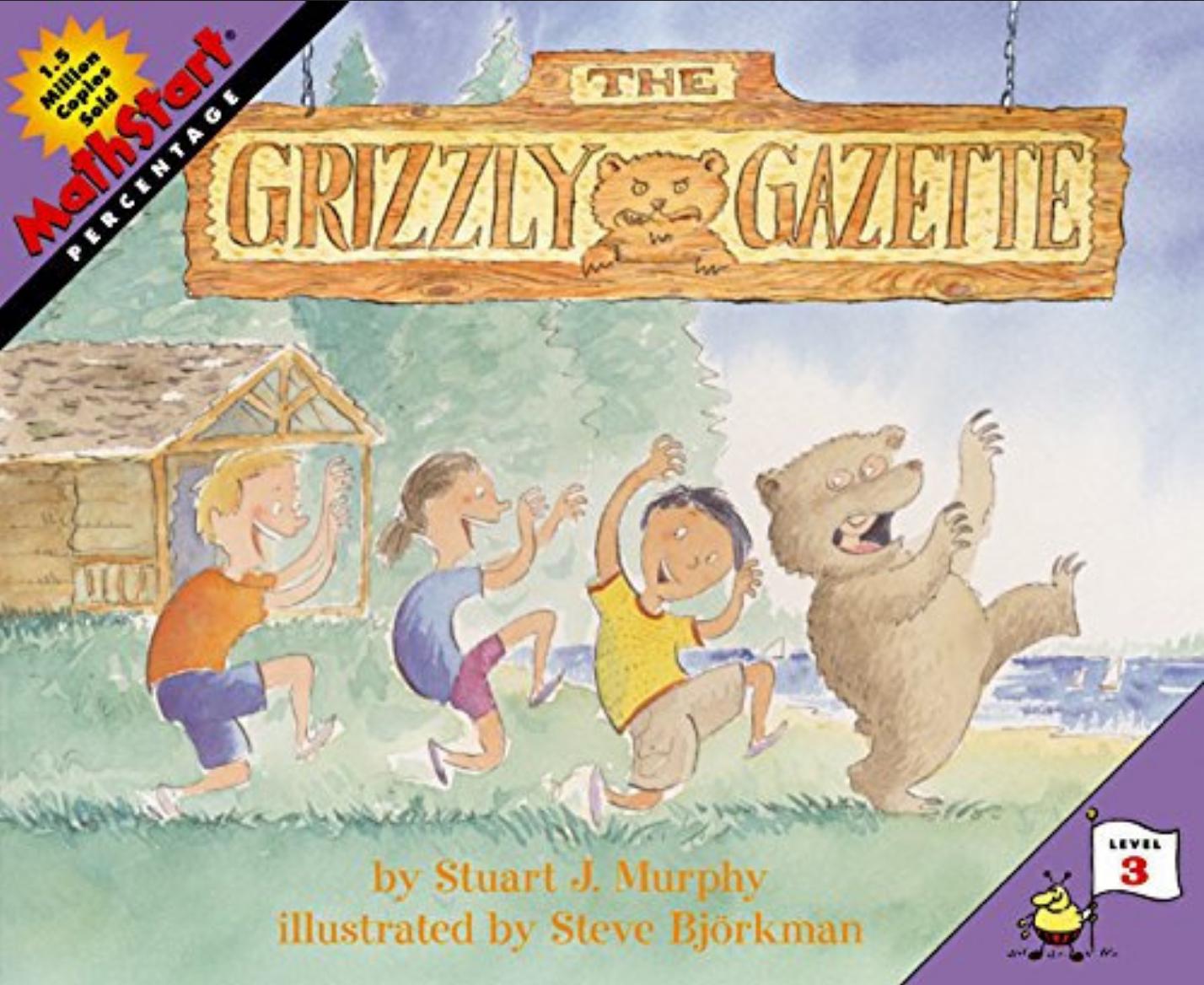 MATHSTART Percentage Level 3 : The GRIZZLY GAZETTE! Mint Condition Educational Book! Perfect Gift for Children Ages 6-10 Years!