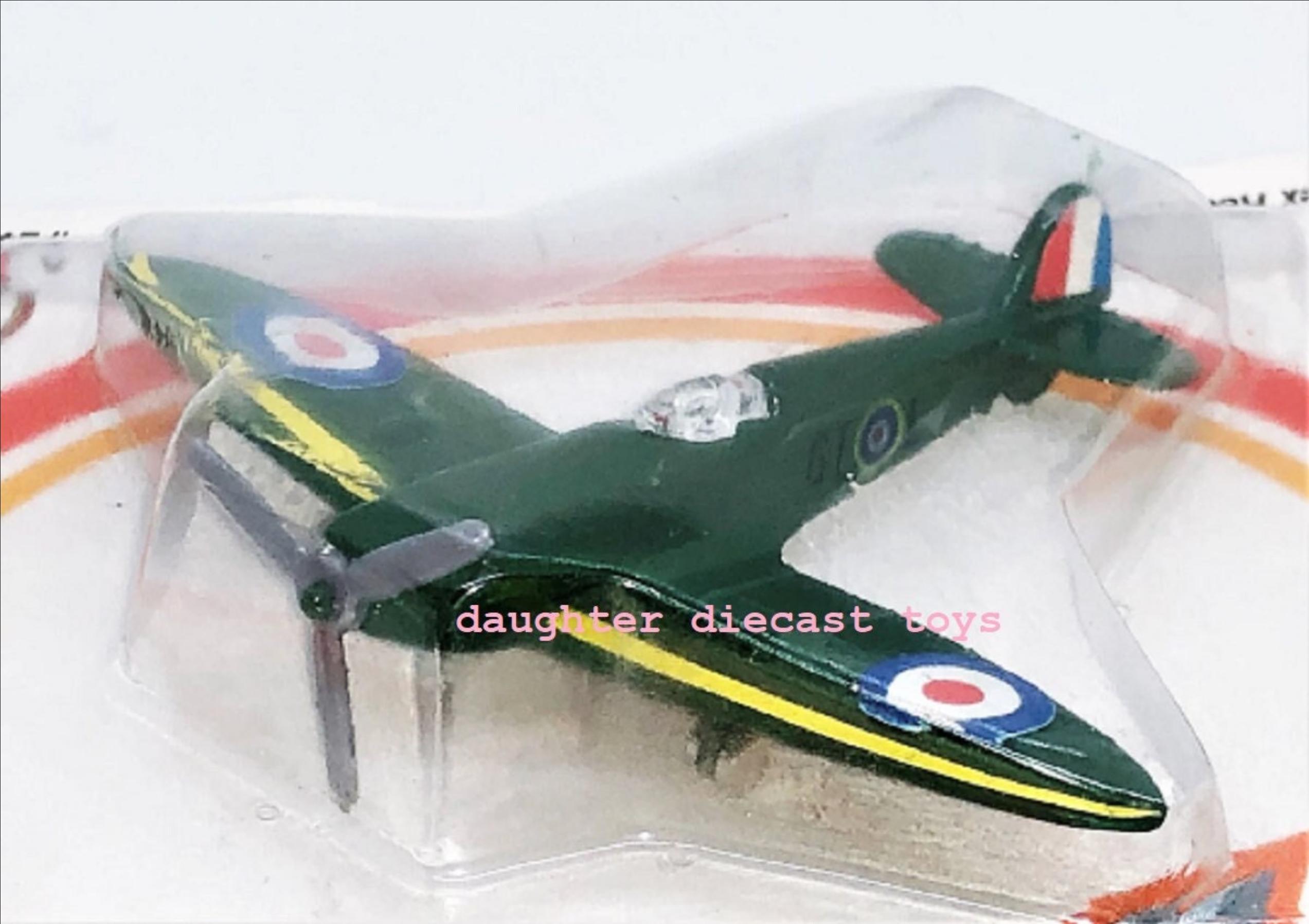 Vintage G.B. SUPERMARINE SPITFIRE FIGHTER-Diecast Metal Airplane Mint/Factory Sealed! Zlymex Zee Toys Perfect Gift for Collectors!
