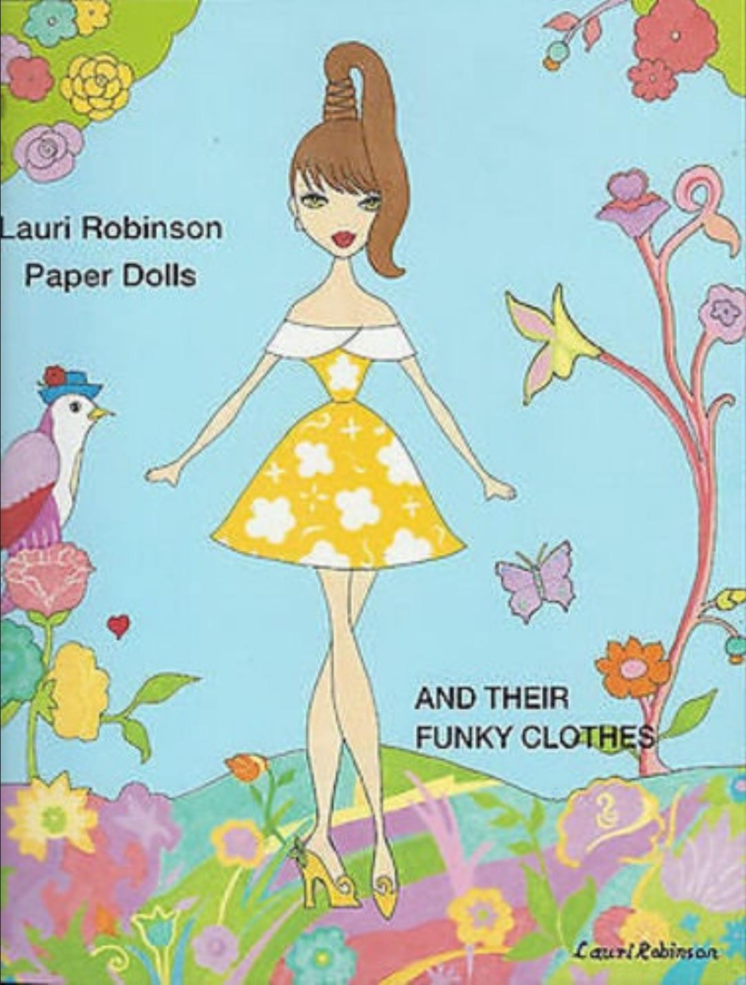 RETRO 60's Lauri Robinson Paper Dolls and Their Funky Clothes Book MINT CONDITION Gift Quality!