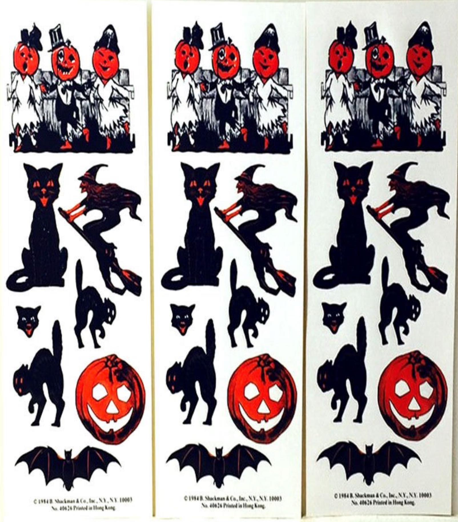24 Vintage HALLOWEEN SEALS STICKERS Mint/Factory Sealed Package Rare! 1984 Shackman
