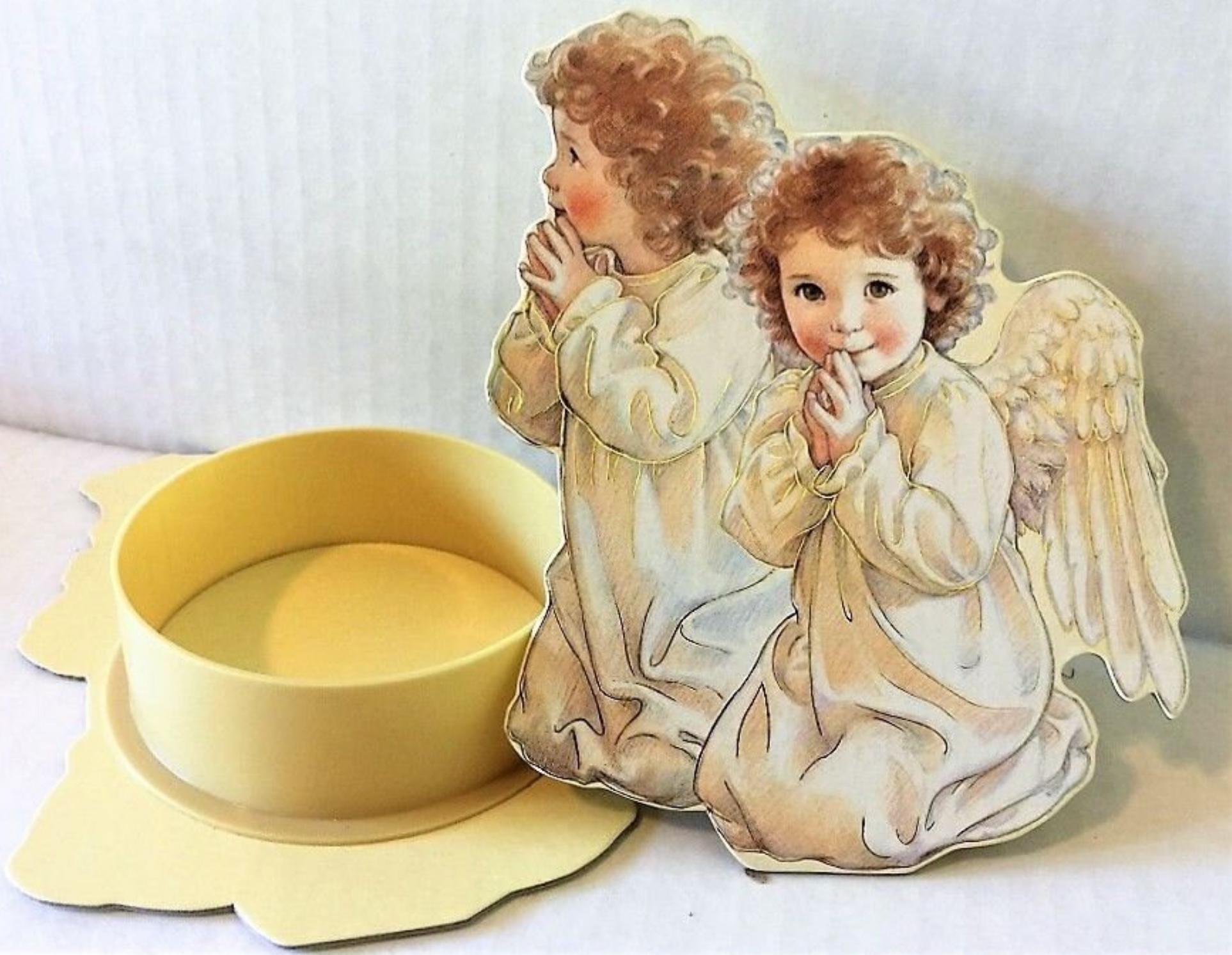 Praying Angel Gift Box by Artist KATHY LAWRENCE Vintage 1989/Mint Condition. Perfect for gifting Treats and Trinkets Year-Round. Gorgeous!