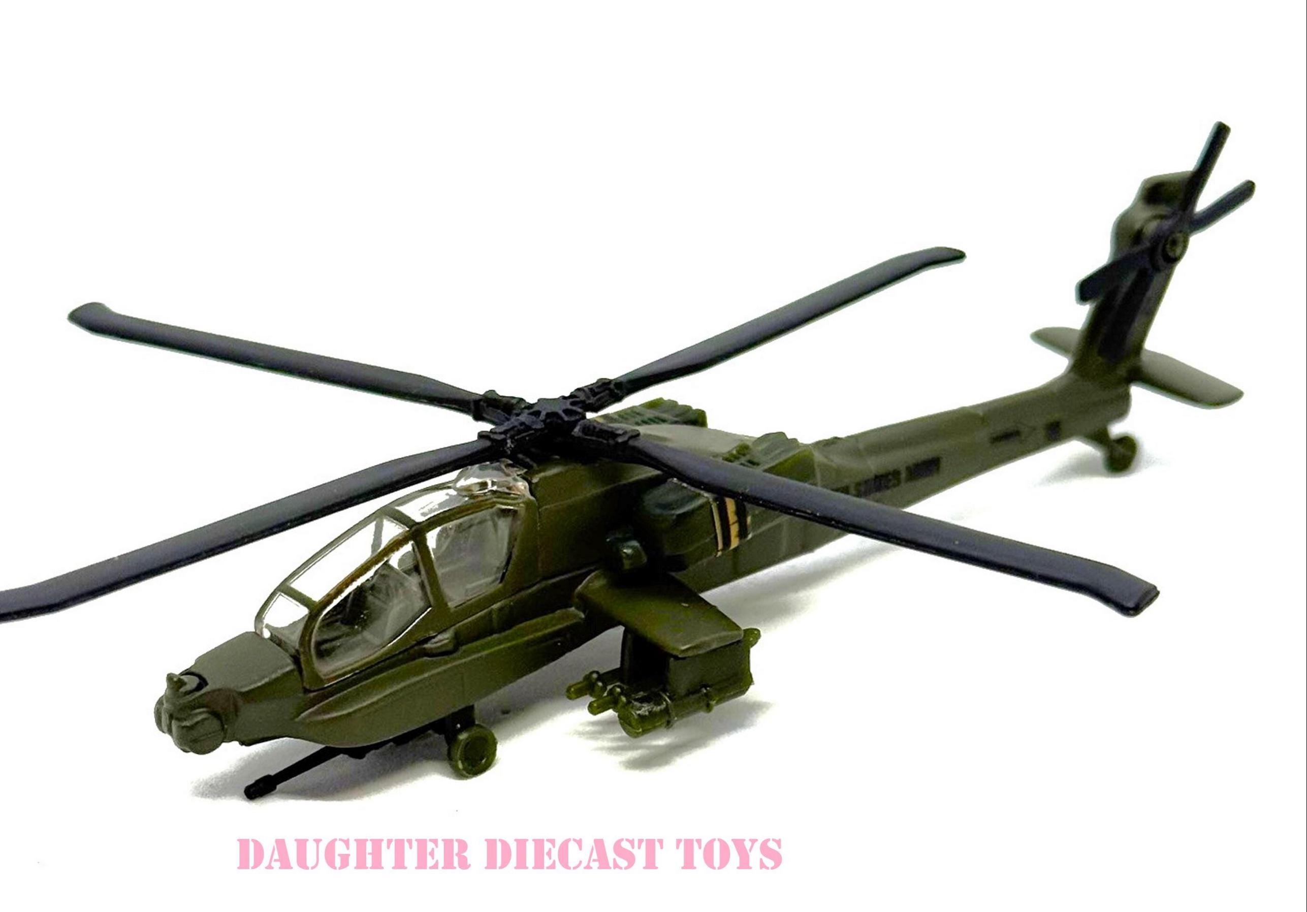 U.S. Army APACHE ATTACK HELICOPTER - Diecast Metal- Mint Condition! - Perfect gift for Aviation fans & Veterans!